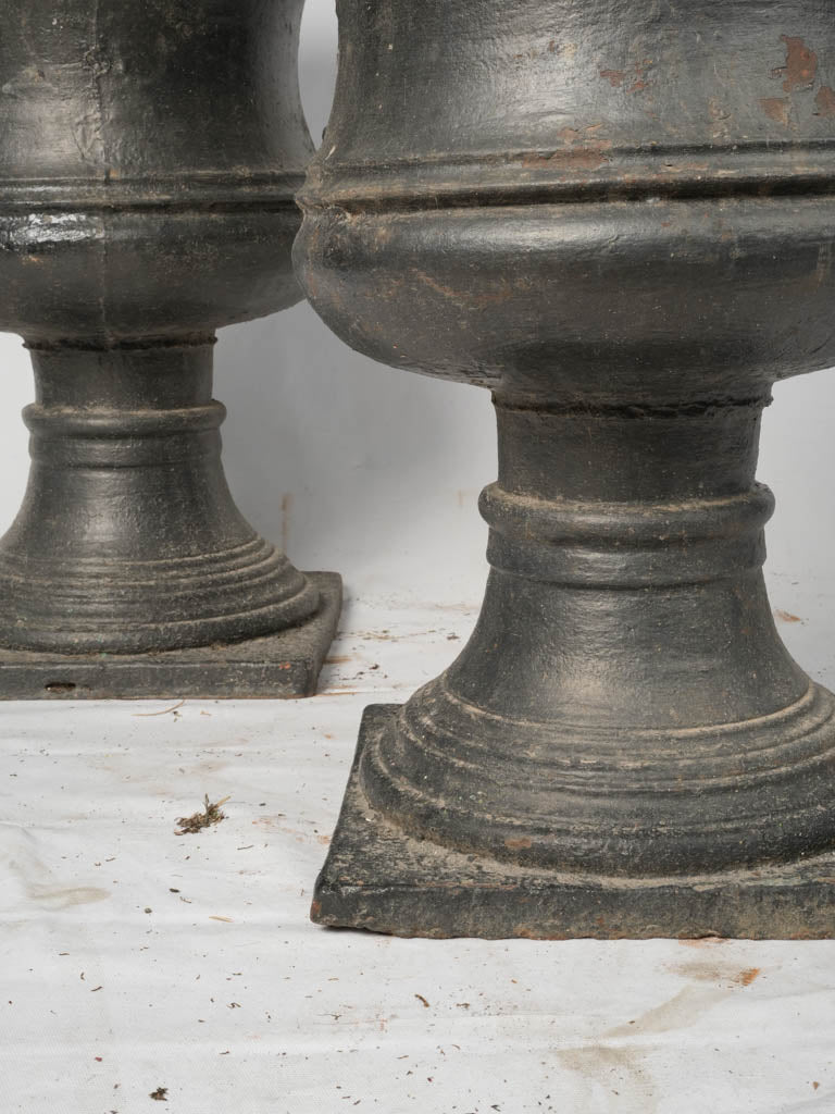 Regal black Medici urns