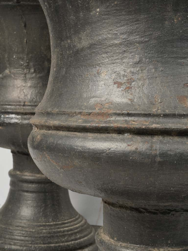 European opulent cast iron urns