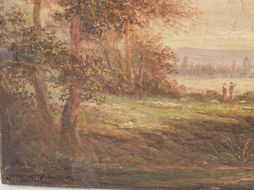 Textured 19th-century French canvas