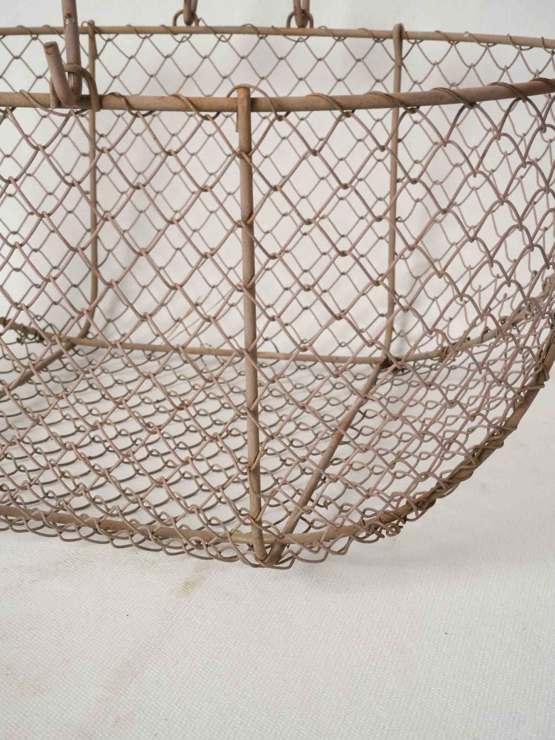 Antique French Wire Basket with Twin Handles