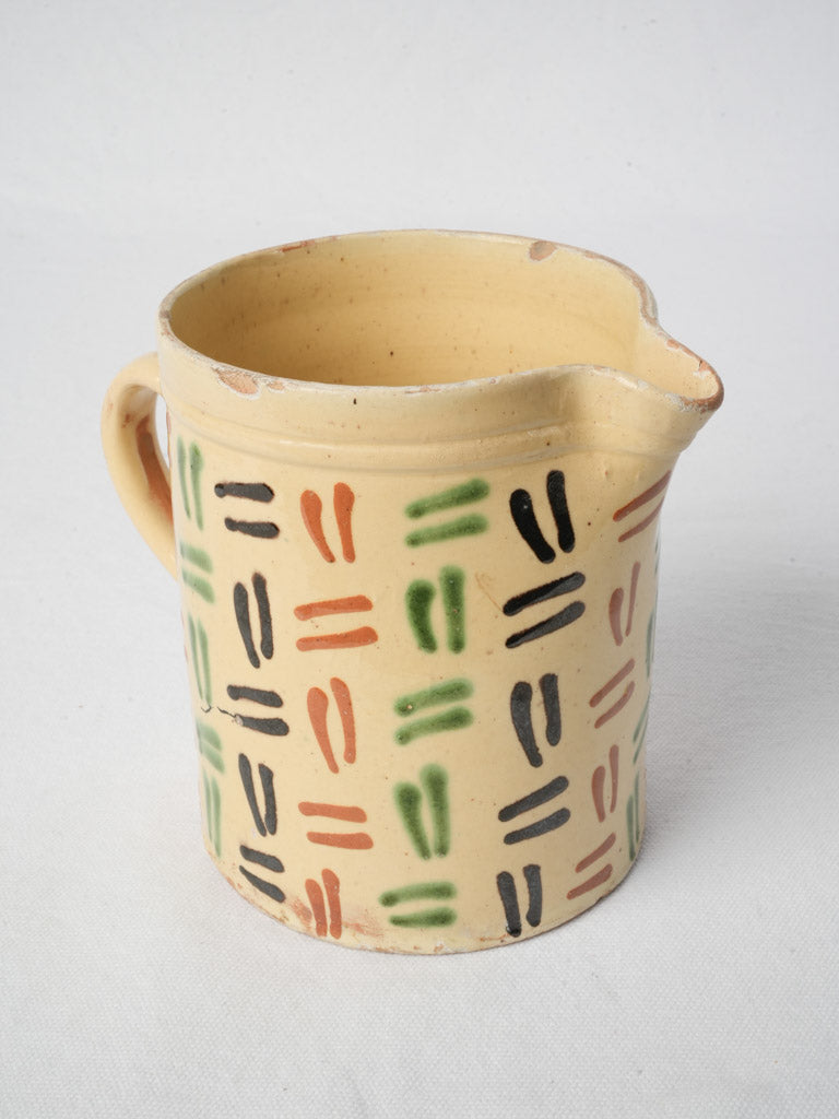 Rustic hand-painted utensil holder