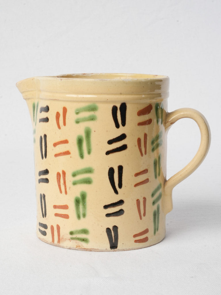 Colorful geometric-patterned vase