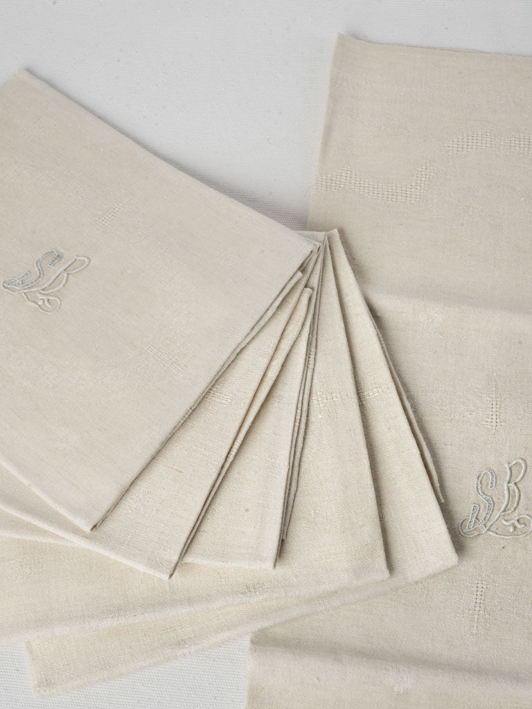 Refined early 20th-century table napkins