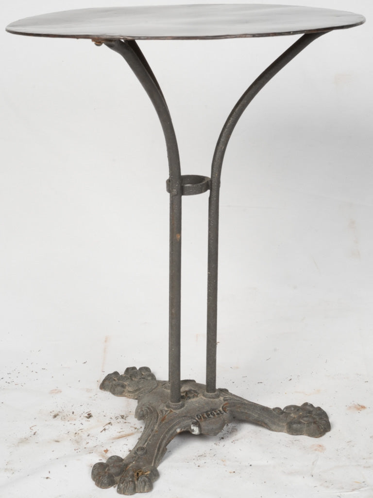 Timeless patinated French café table