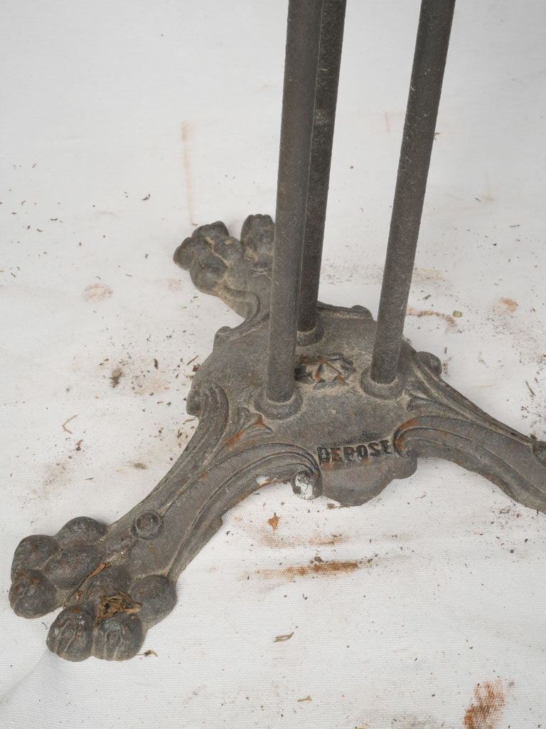 Aged copper lion paw café table