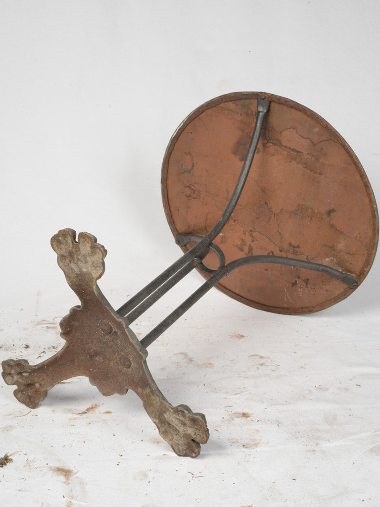 Distressed Napoleon III copper table