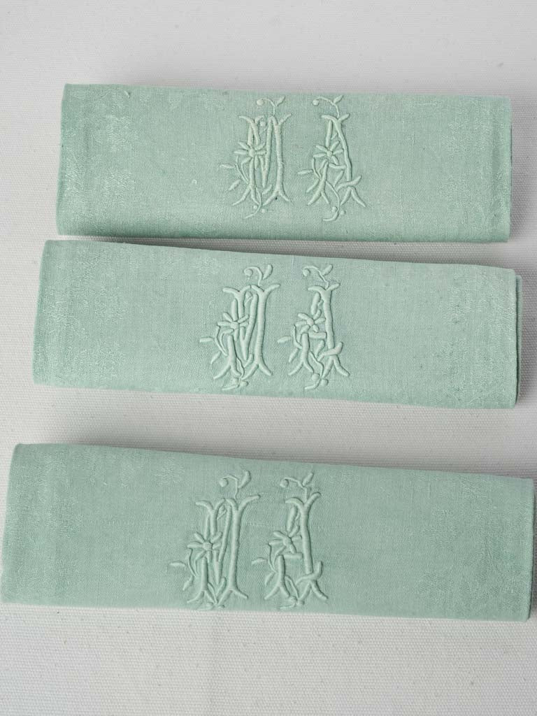 Delicate floral-patterned table linen