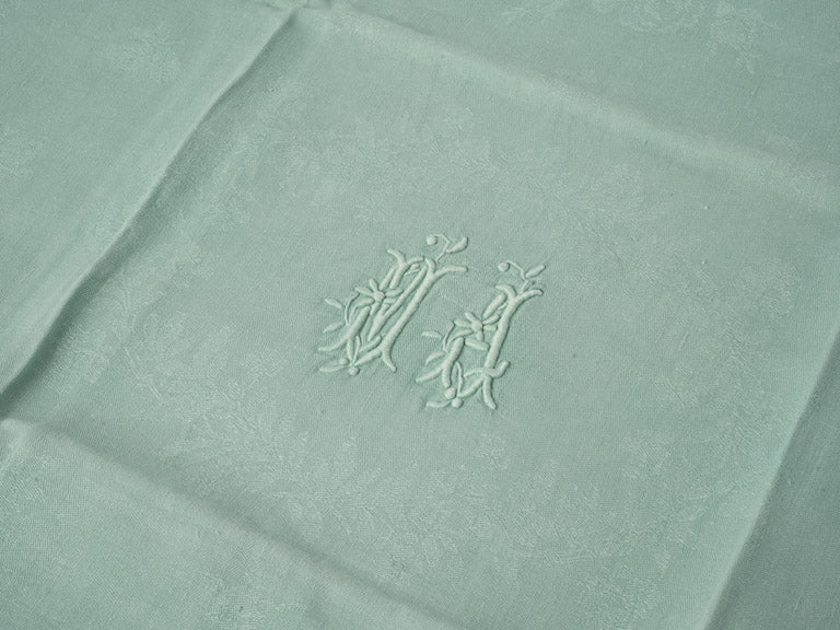 Graceful antique monogrammed napkin