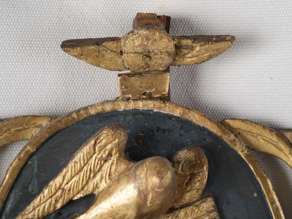 Neoclassical French Marriage Mirror w/ Dove Medallion c. 1790–1820 - 42½" x 20¾"