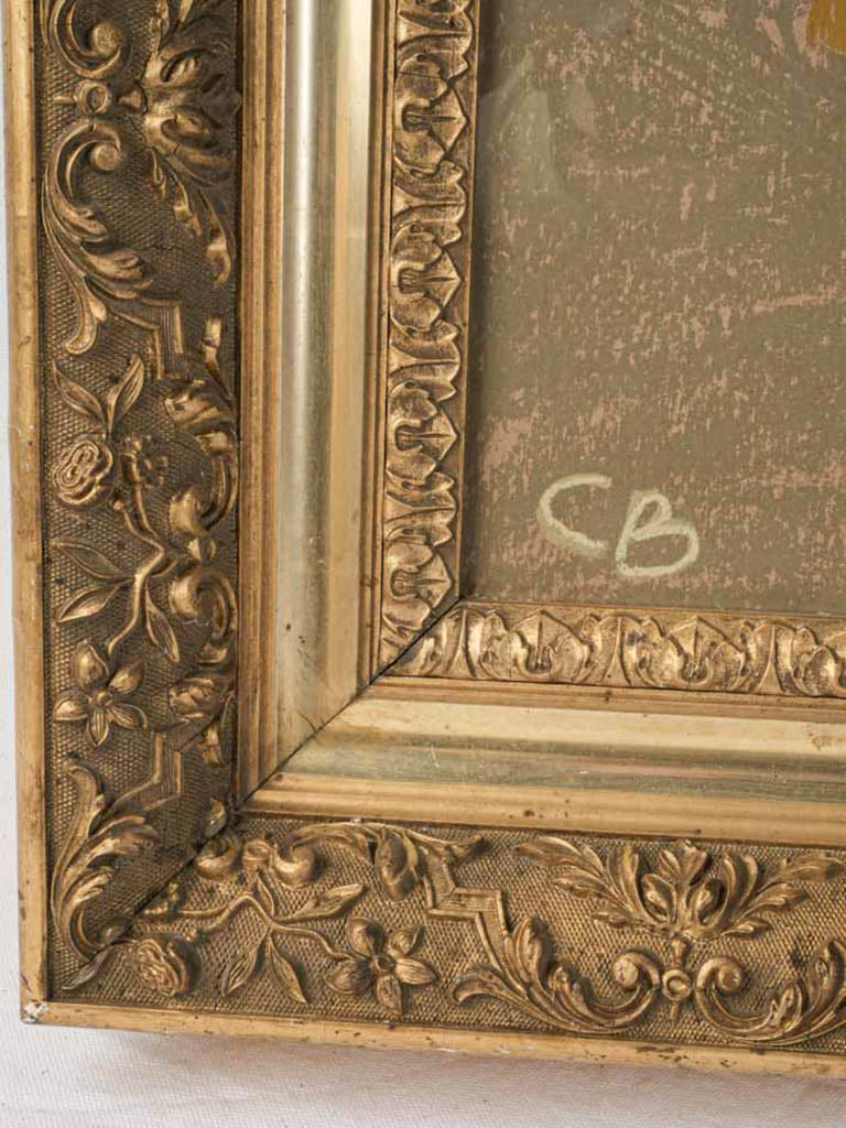 Large-Scale Chair Portrait by Caroline Beauzon in Giltwood Frame - 48½" x 35"