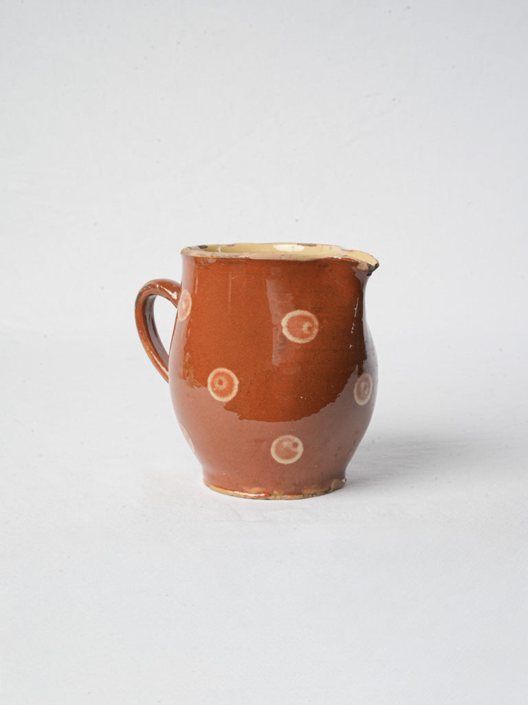 Charming vintage creamer with polka dots