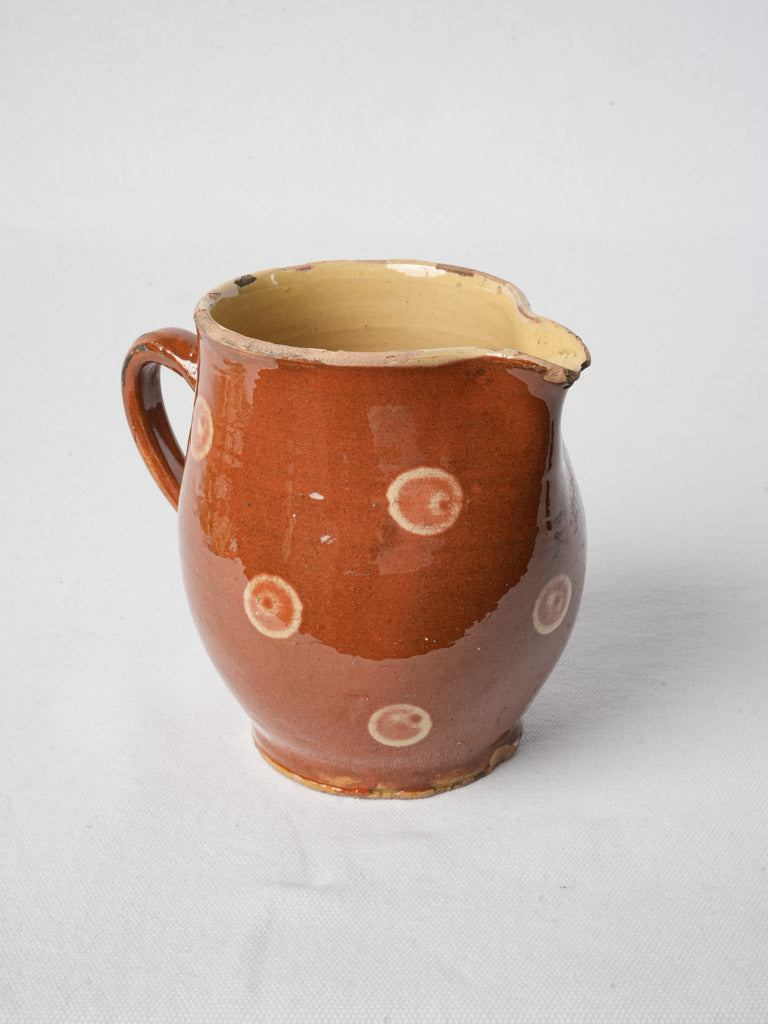 Petite Savoyard jug, hand-applied dots