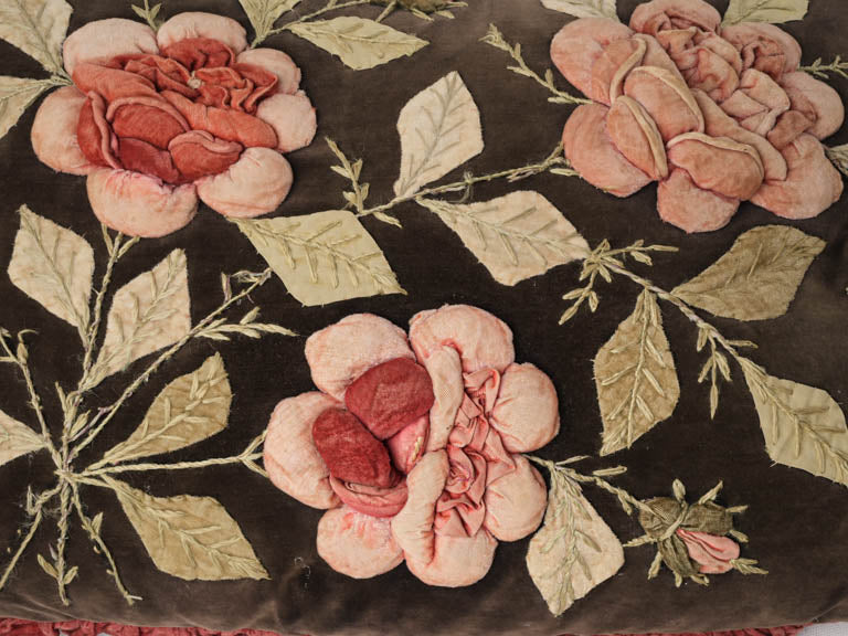 Chocolate-toned decorative cushion