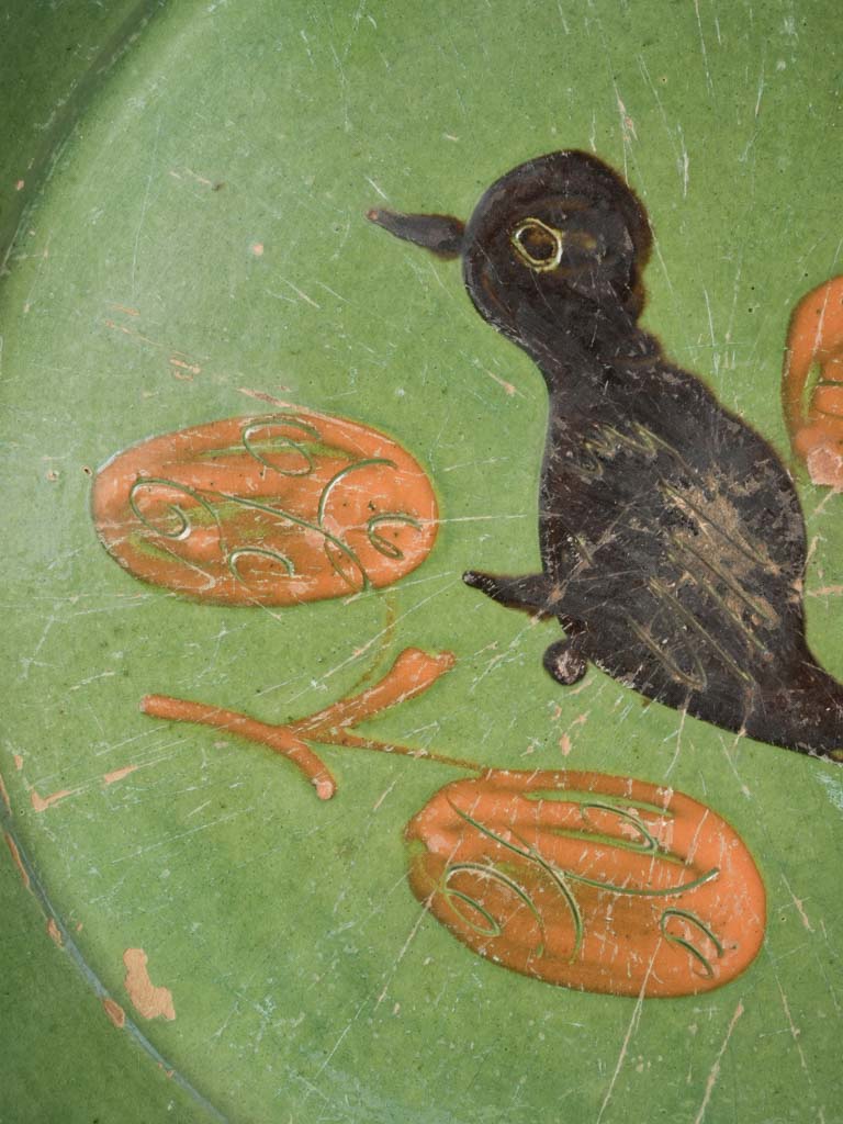 Charming Savoyard black bird platter
