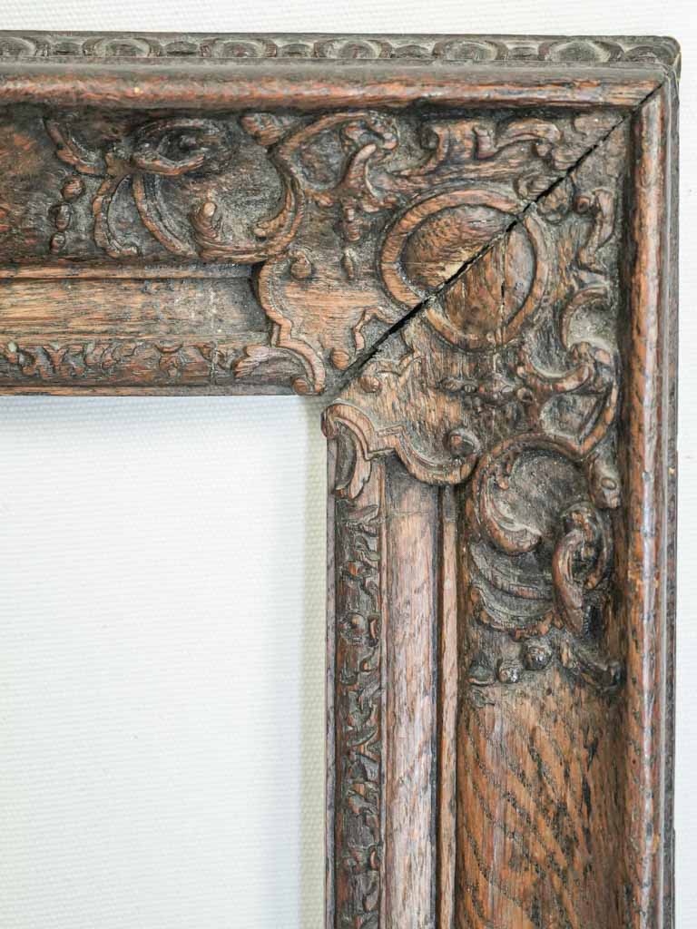 Petite decorative oak picture frame