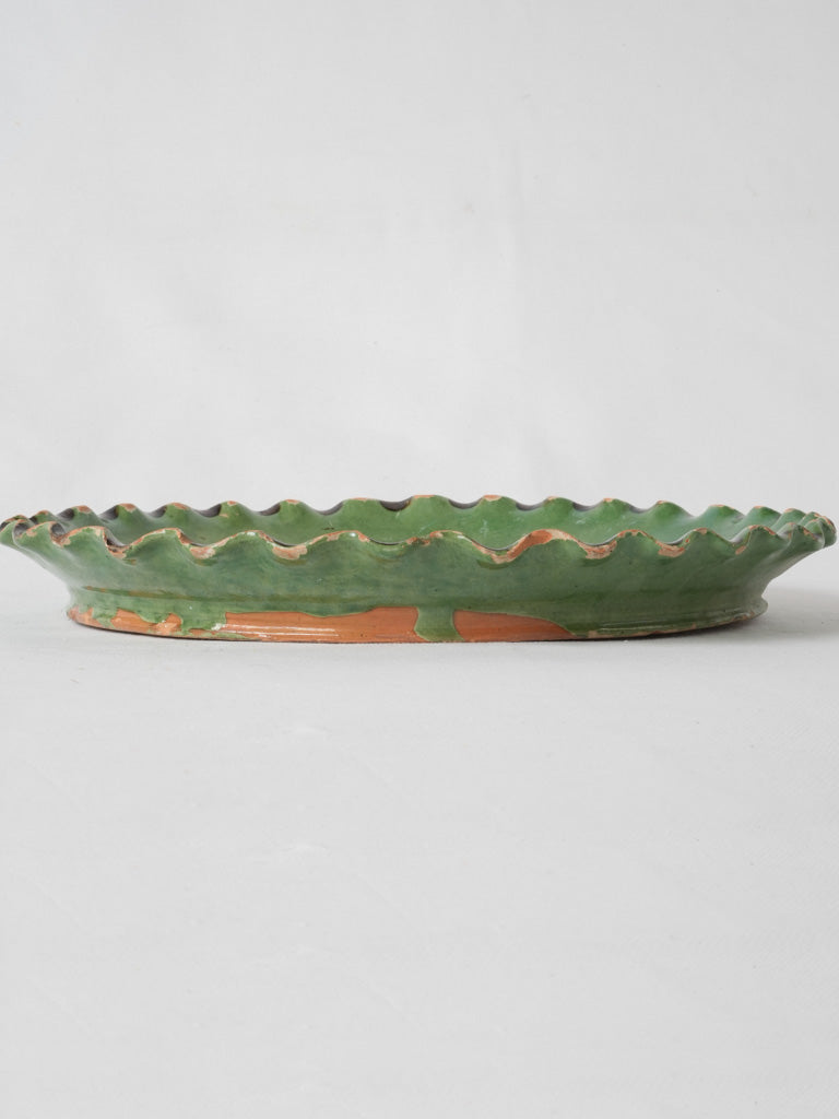 Timeless black bird design terracotta platter
