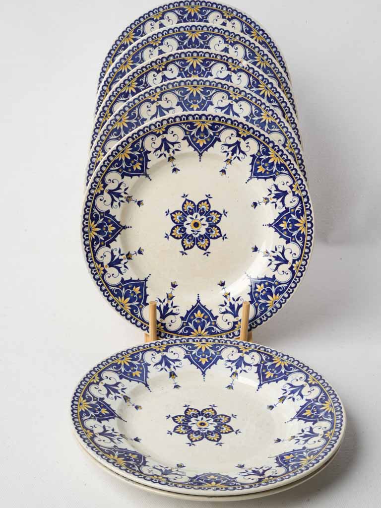 Antique Sarreguemines faïence plates