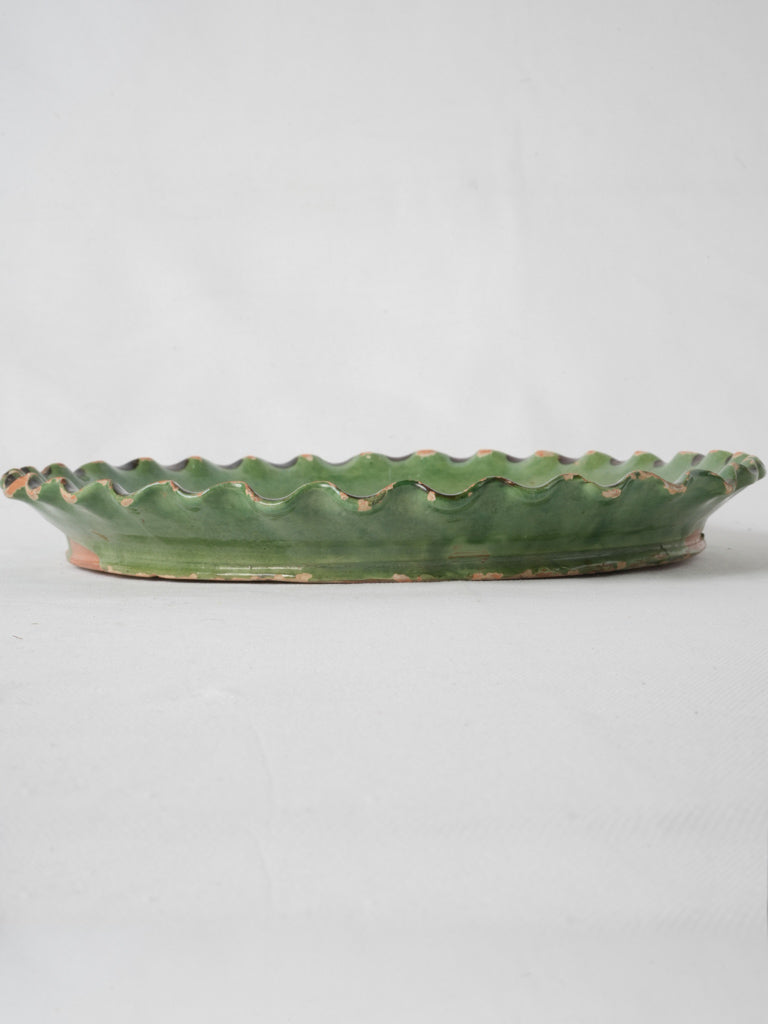 Elegant Savoyard scalloped edge serving dish
