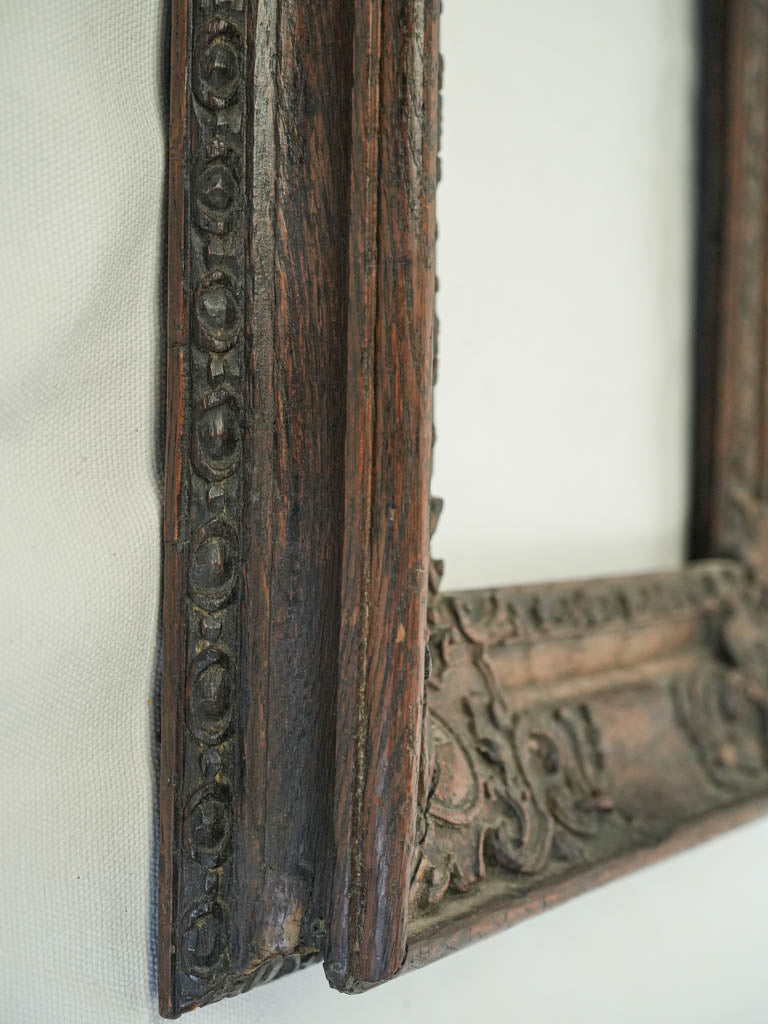 Distinct aged patina wood frame