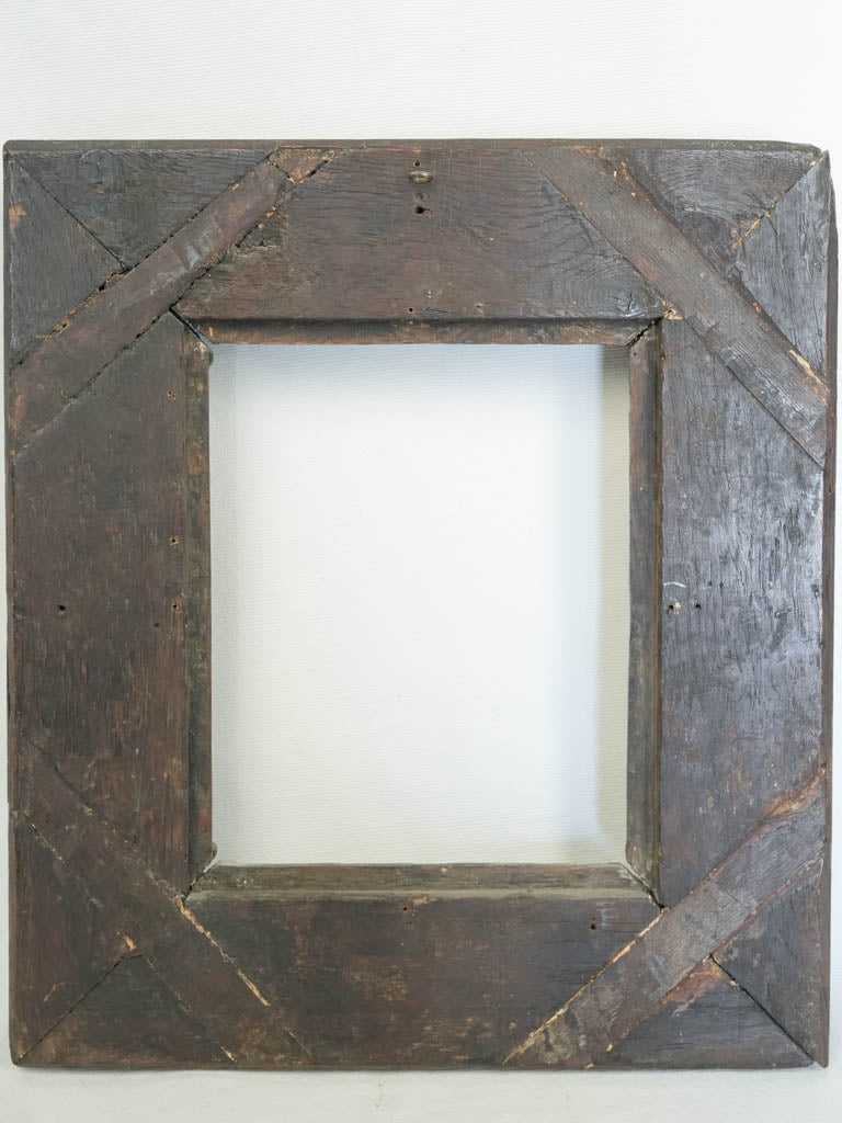 Antique carved wood photo frame