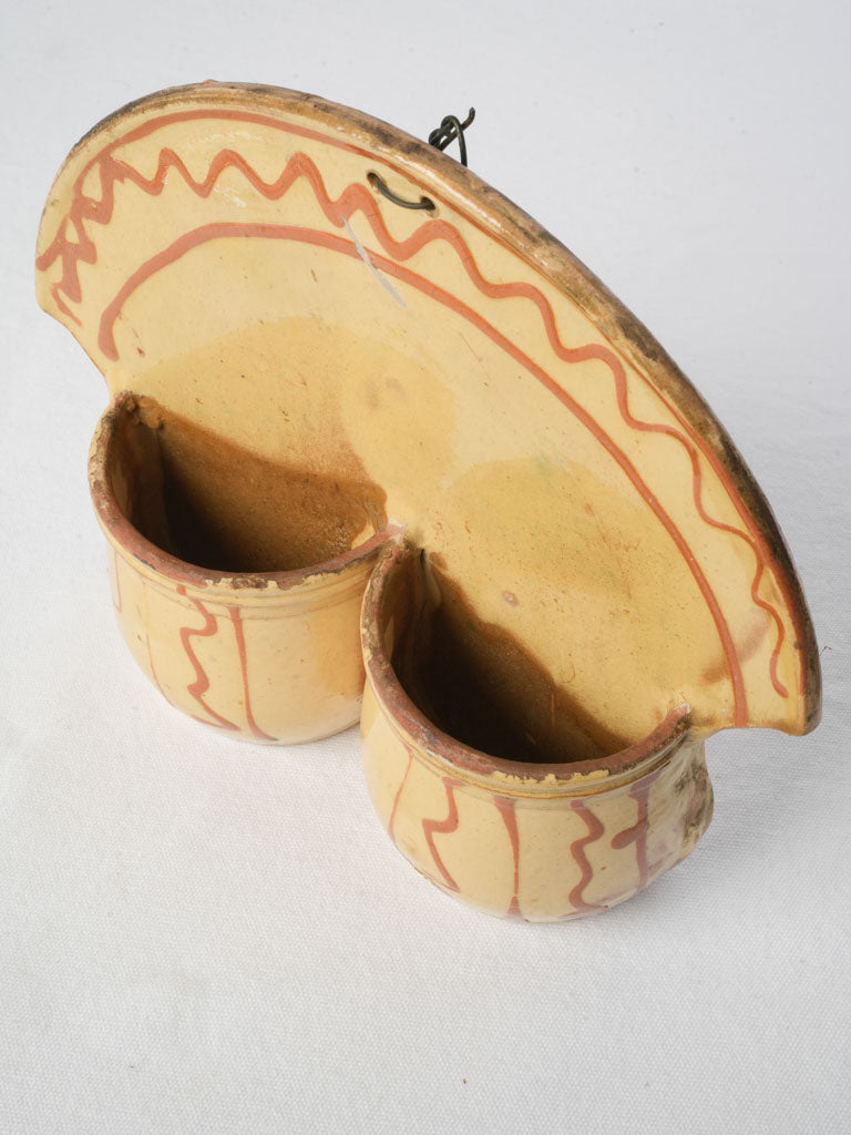 Patina rustic ceramic organizer.