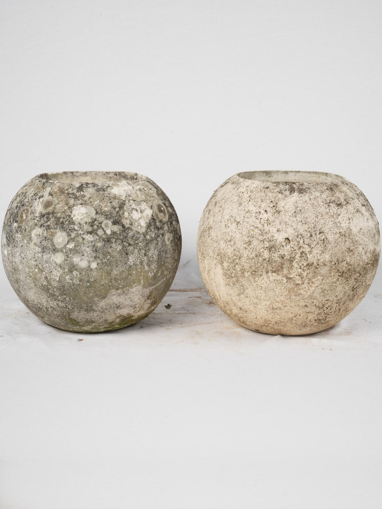 Set Of Six Willy Guhl-Style Spherical Planters 15¼"