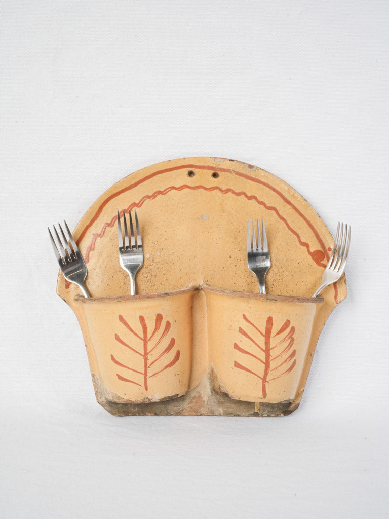 Rustic antique cutlery drainer