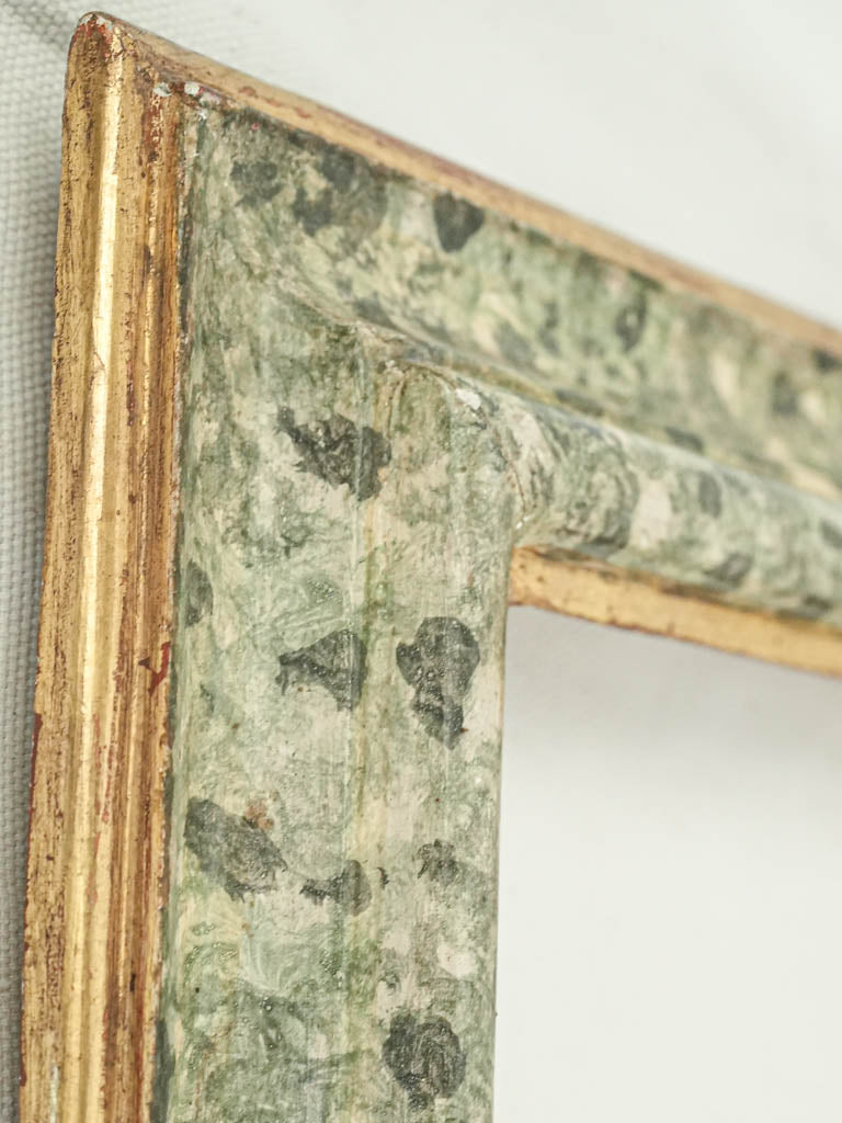Charcoal and ivory marbled frame
