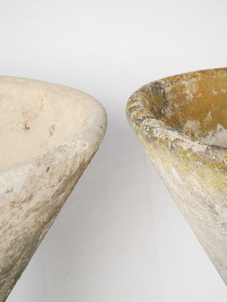 Set Of Two Willy Guhl-Style Hourglass Planters 37½"