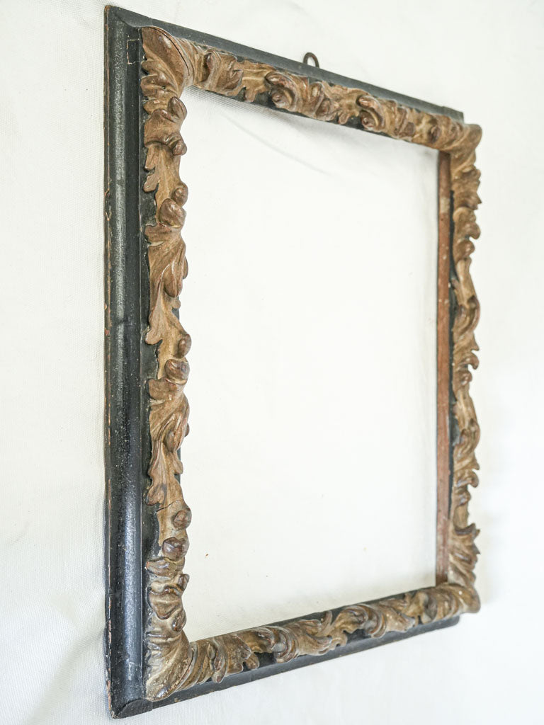 Vintage sculptural black-bordered artwork frame