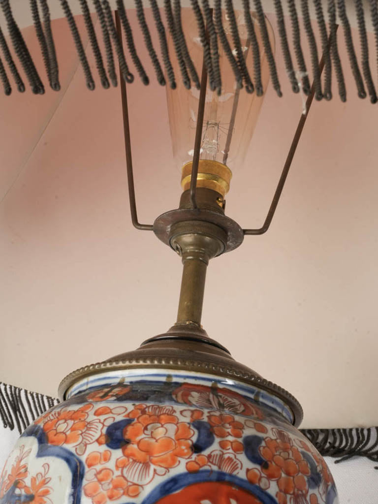 Mid-20th-century fabric shade lamp