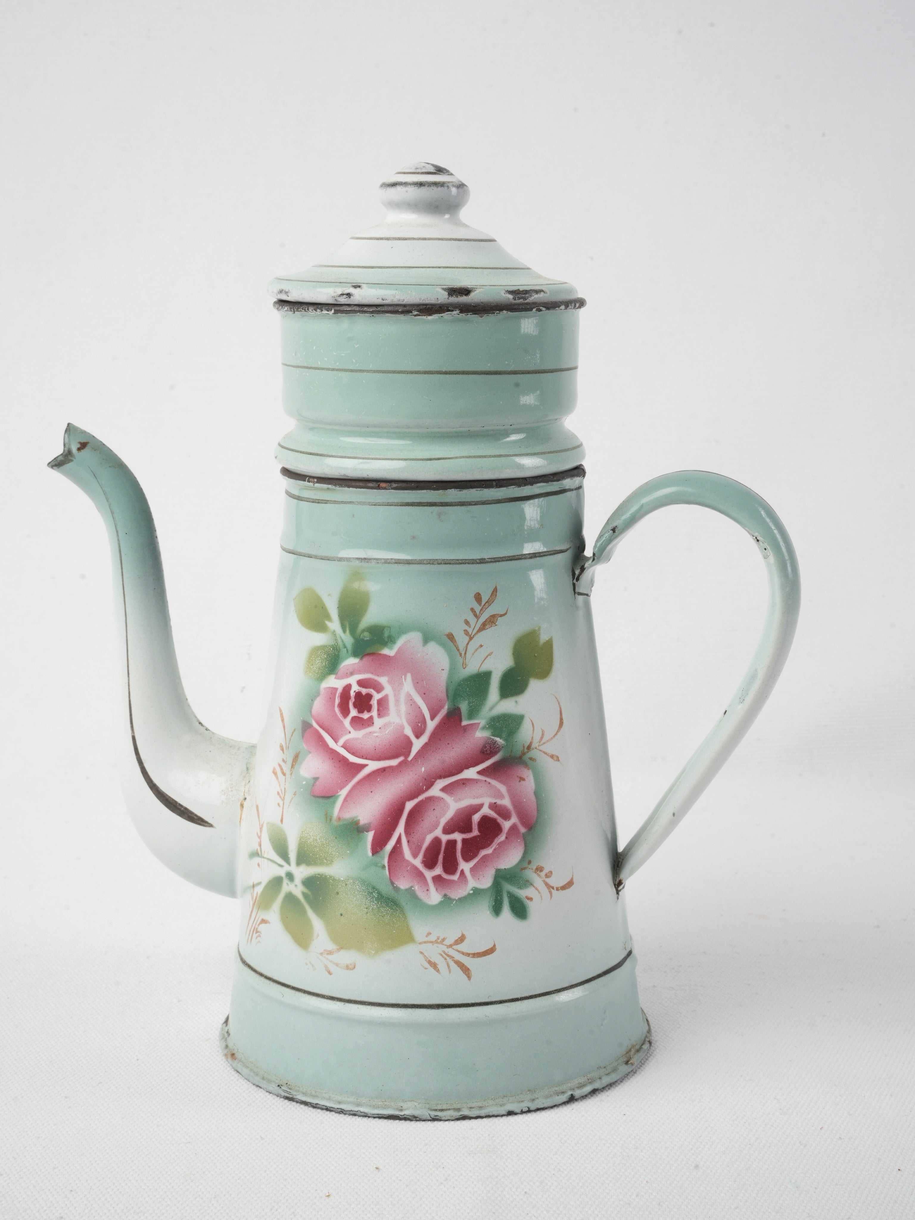 Pastel green decorative teapot