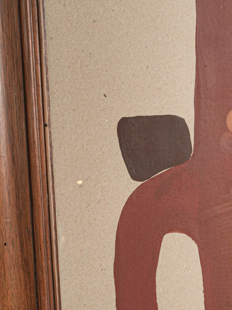 Framed Totemic Chair Composition in Terracotta by Caroline Beauzon - 49½" x 34¼"