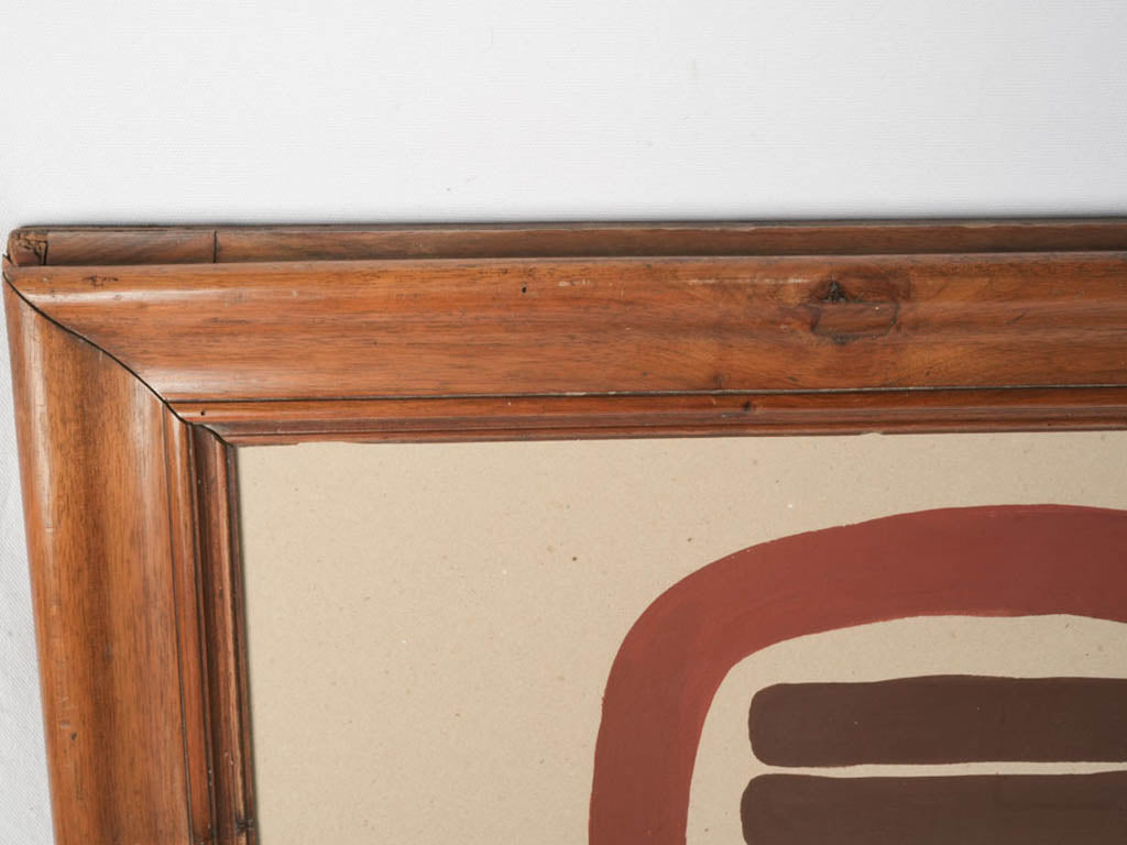 Framed Totemic Chair Composition in Terracotta by Caroline Beauzon - 49½" x 34¼"