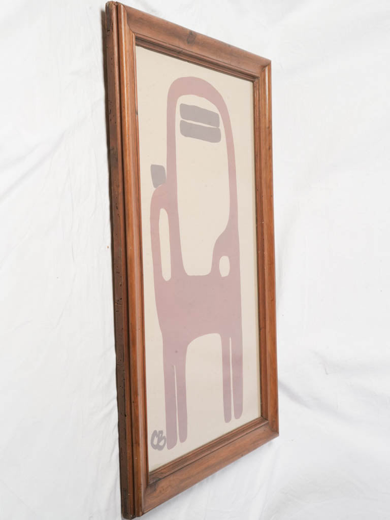 Framed Totemic Chair Composition in Terracotta by Caroline Beauzon - 49½" x 34¼"