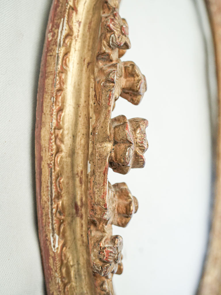 Refined historical oak mirror frame