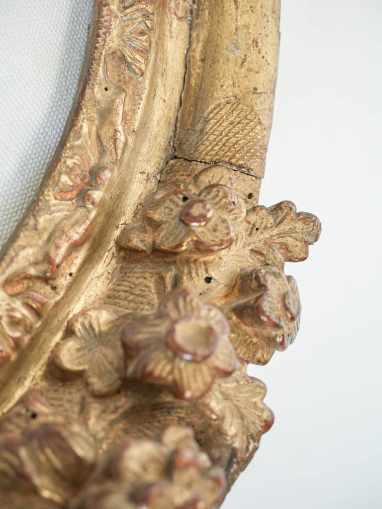 Authentic patinated golden portrait frame