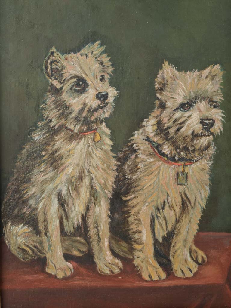 Antique terrier portrait artwork