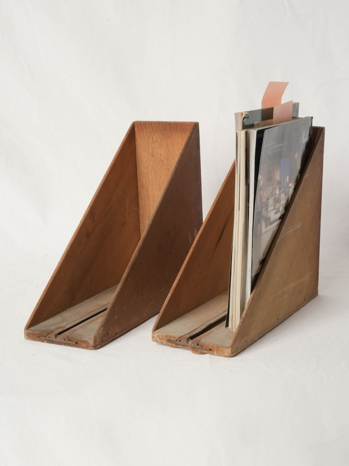 Pair of 19th Century American Hardwood Military Filing Boxes