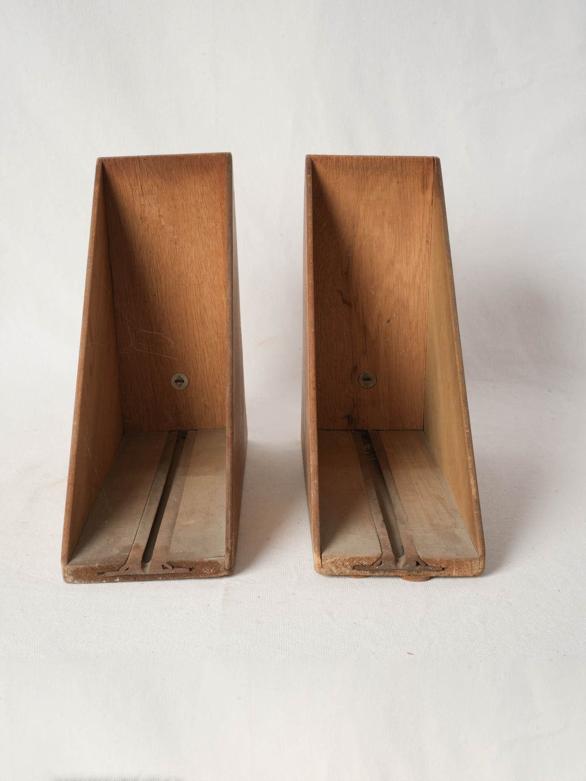 Pair of 19th Century American Hardwood Military Filing Boxes