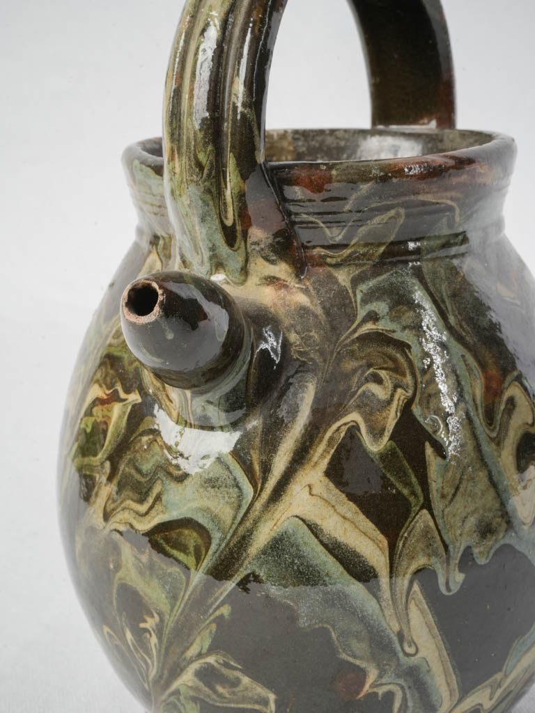 Unique traditional slip-decorated jug