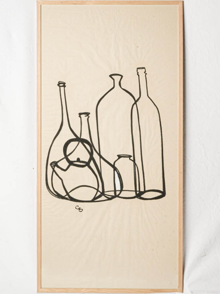 Contemporary black charcoal wall art