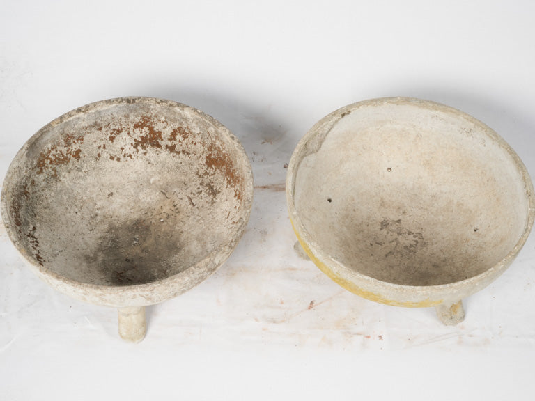 Aged patina industrial planter set