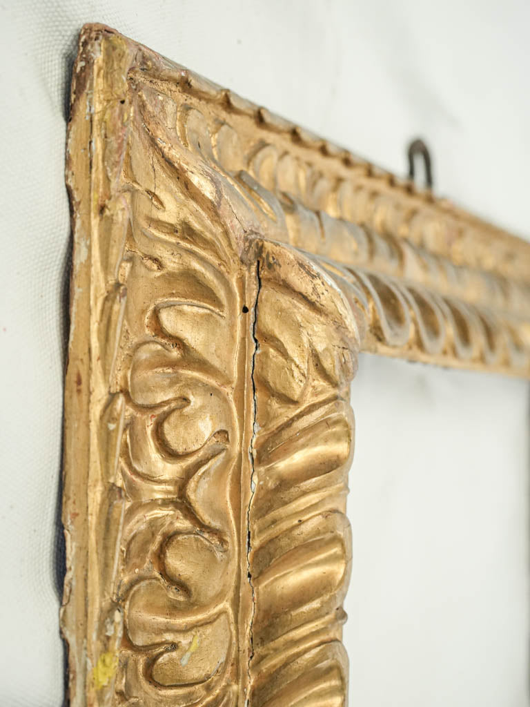 Opulent luminous gold leaf frame