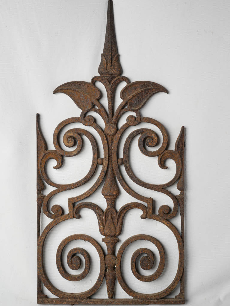 Antique French ironwork panel