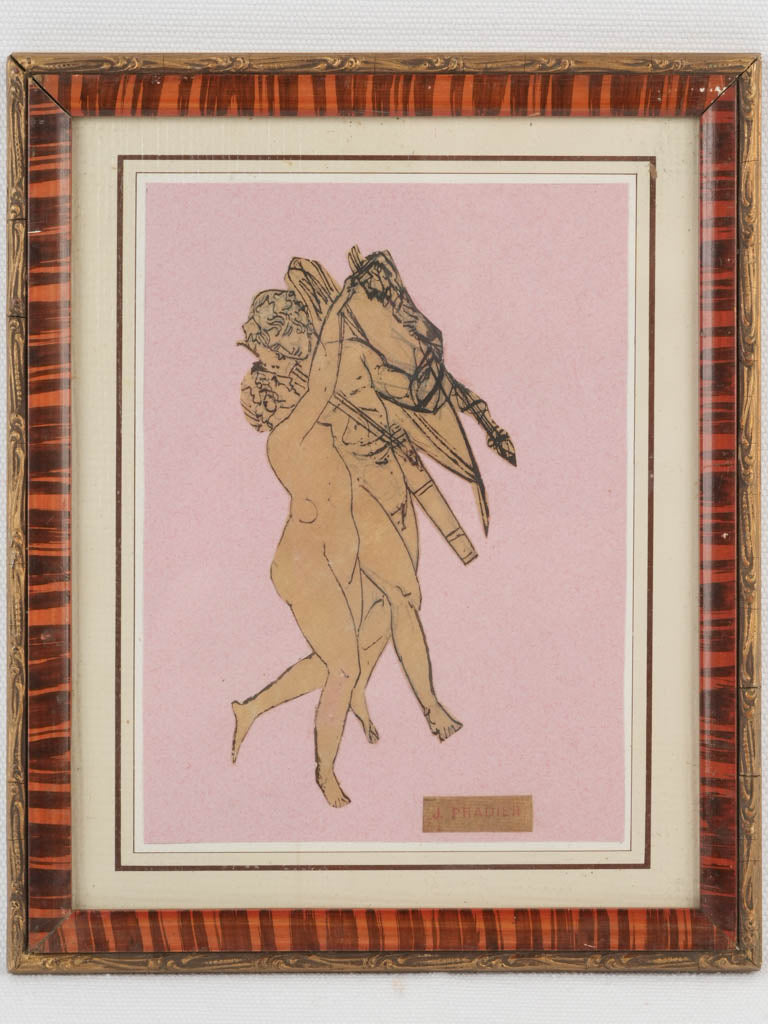 Antique artistic cutout drawing