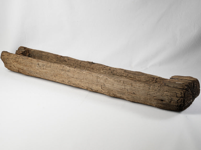 Earthy brown wooden planter