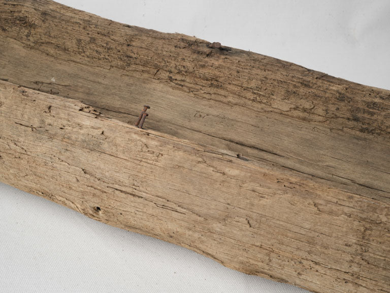 Soft grey rustic table runner