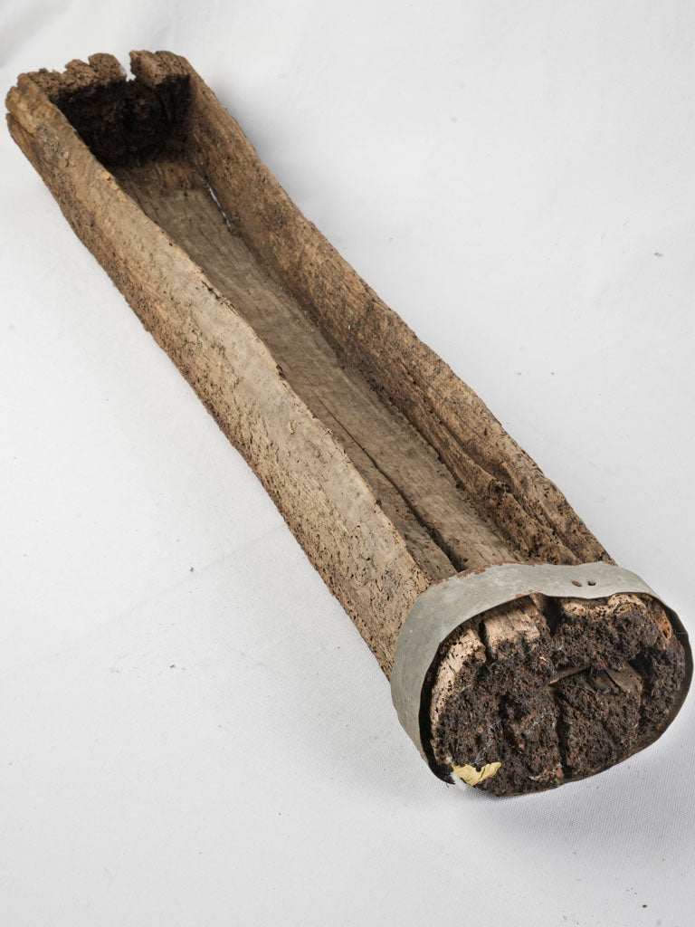 Weathered rustic French wooden trough