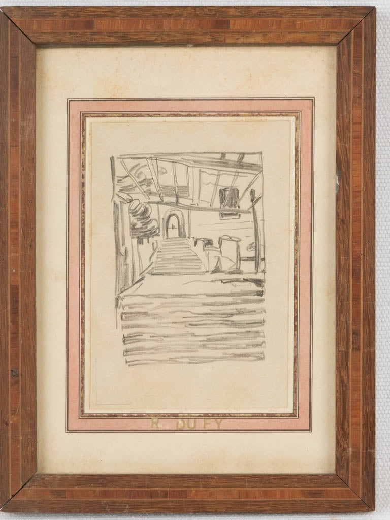 Rare vintage artistic sketch drawing